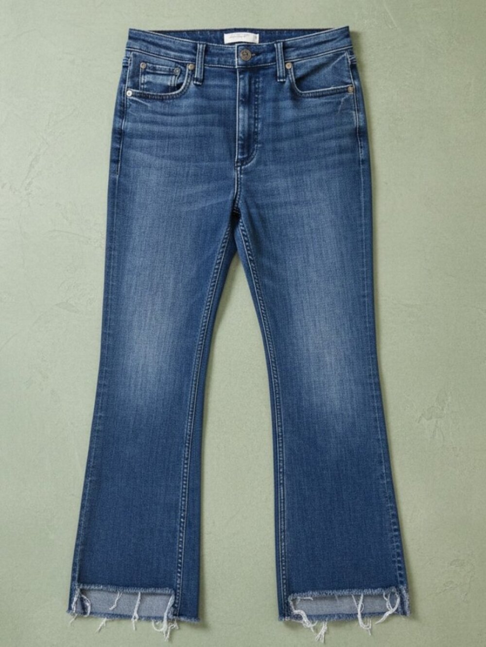 rag & bone Frayed Raw Hem Cropped Ankle Jeans Size 26